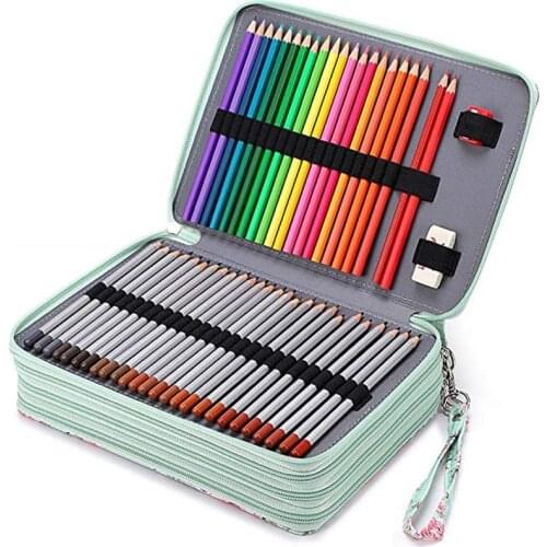 160/200 Holes School Pencil Case Large Pencilcase for Girls Boy Pen Box Stationery Big Cartridge Penal Cute Professional Bag Kit