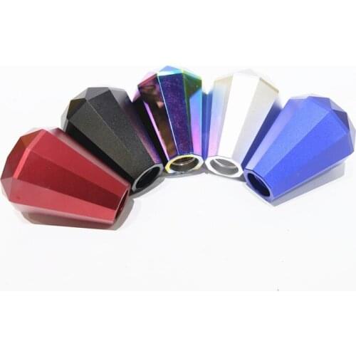 SPSLD Car Gear Knob Diamonds Aluminum Rainbow Gear Knob Racing Universal Gear Shift Knob
