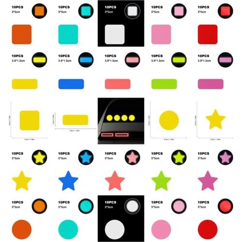 10Pcs/Lot Car Reflective Sticker Truck Bumper Safety Reflective Warning Strips for Car Motorcycle Bicycles Stickers and Decals