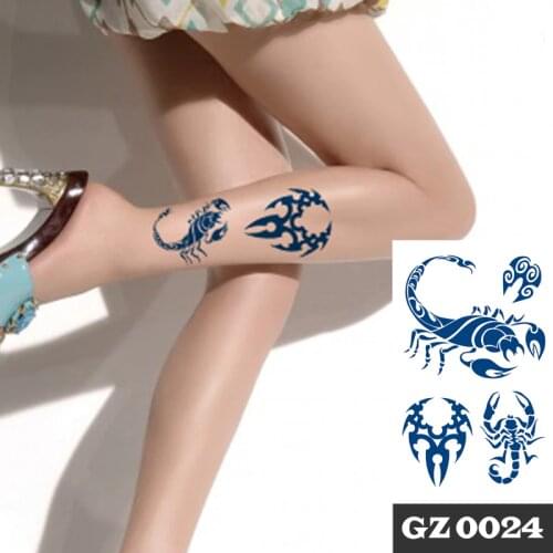 1Pcs Herbal Extracts Juice Scorpion Tattoos Body Art Waterproof Temporary Tattoo Sticker For Men Women