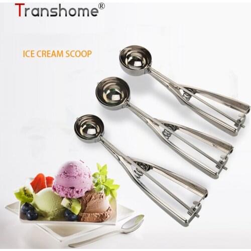 Transhome Ice Cream Spoons Metal Watermelon Masher Potato Scoop Ice Cream Ball Maker Ice Cream Tools Kitchen Accessories