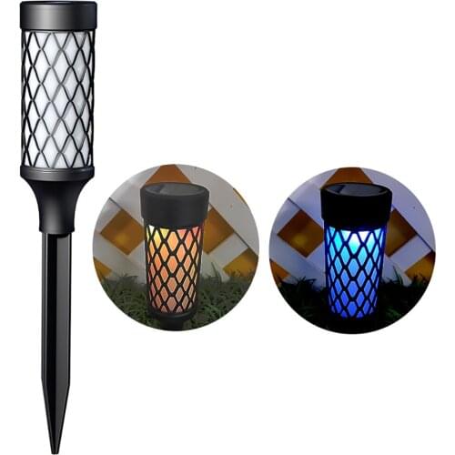 Solar Panel Outdoor Lighting RGB Colorful Garden Lawn Decoration Bulb Sunlight Powered Torch Lamp IP65 Waterproof 2835 SMD