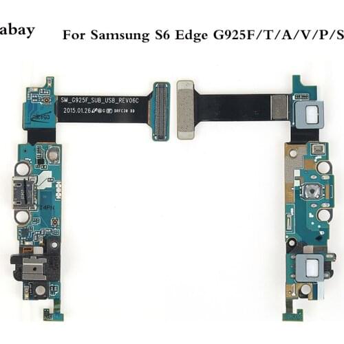 USB Dock Port Charging For Samsung S6 Edge G925F G925T G925V G925P G925A G925S Microphone Flex cable Repair Parts