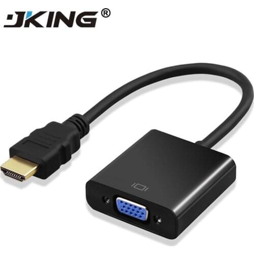 JKING High Quality HDMI to VGA Adapter Male To Famale Converter Adapter 1080P Digital to Analog Video Audio For PC Laptop Tablet