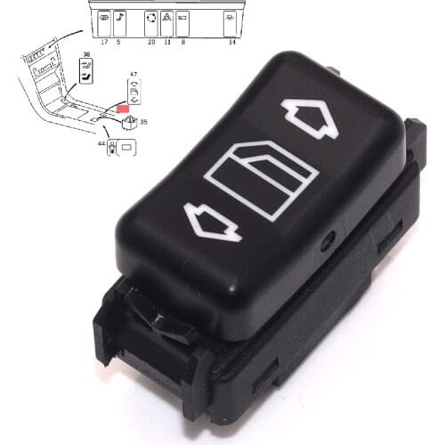 Wooeight 1Pc 1248204610 A1248204610 Left Electric Master Control Power Window Switch For Mercedes Benz 190 260 300 350 420 560