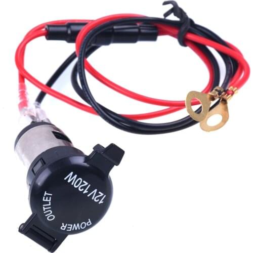 12V 24V Car Handlebar Metal Motorcycle Cigarette Lighter Female Power Socket Charger Outlet