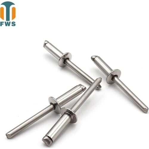20PCS M3 M3.2 M4 M4.8 8\10mm GB12618.4 DIN EN ISO15983 Stainless Steel Round Head Blind Rivets for Furniture Car Aircraft