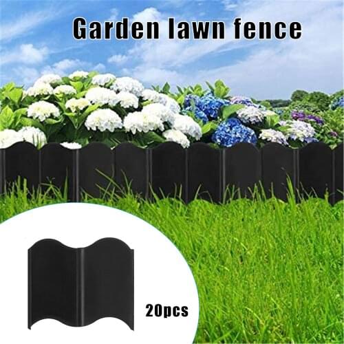 Garden Edging Fence 20 PCS Plant Support Stake Decorative Garden Flower Rack Reusable Plastic Cage Holder No Digging TN88
