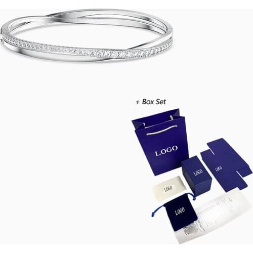 2020 Fashion Jewelry SWA New TWIST ROWS Bracelet Element Spiral Decoration Women All-match Romantic Jewelry Gift