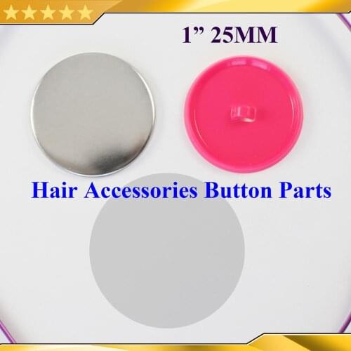 1" 25mm 100 Sets Hair Accessories Holder Blank 3 Parts Button Supply Materials for NEW Professional Badge Button Maker