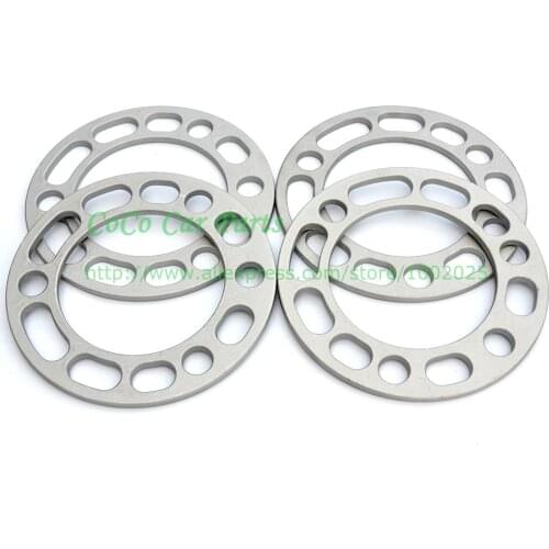 4PCS Universal 6MM Aluminum Wheel Spacers Shims Plates For 5x139.7 6x139.7