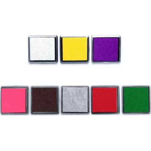12 Colors Cute Inkpad Craft Oil Based DIY Ink Pads for Rubber Stamps Fabric Scrapbook Wedding Decor Fingerprint Stamp Pad Hot