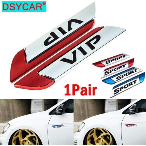 DSYCAR 3D Metal VIP SPORT Adhesive Truck Car Badge Emblem Sticker Emblem Aluminum Alloy Auto Trunk Fender Bumper Decal Emblem