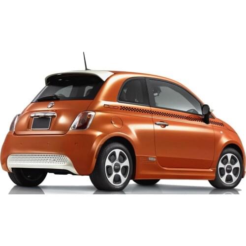 For1Set/2Pcs Checkered Side Body Decal Decals Graphics Stripe fits ANY Fiat 500 Abarth Car Styling