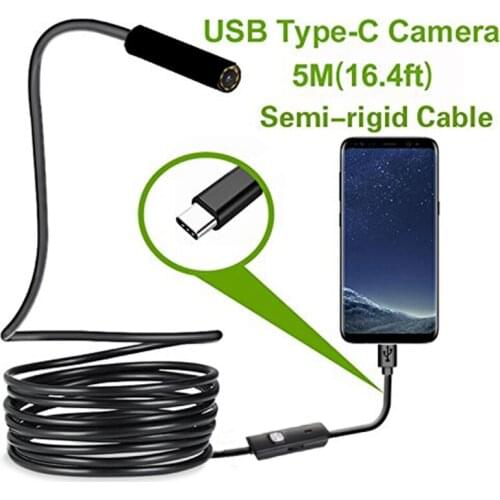 Type-c Android USB Endoscope Camera 7.0mm Hard Cable PC Android Phone Endoscope Pipe Type C Endoscope Inspection Mini Camera