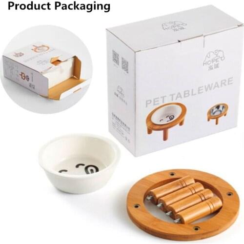 Ceramic Dog Feeding Bowl Pet Feeder Goods For Cats Puppy Food Water Container Storage Waterer Accessories Animal Supplies,Q389