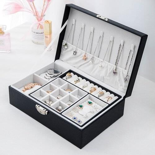 Creative Double-Layer Large Box Hair Accessories Drawer Double-Layer Large Multi-Layer Makeup Double-Layer Large Box