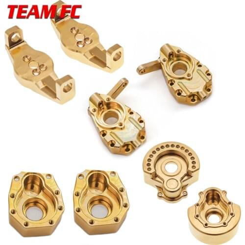 Brass Heavy Duty Counter Weight Set Portal Drive Axle Housing Bumper Mount for 1/10 RC Cwawler Traxxas TRX4 TRX6 Upgrade Parts