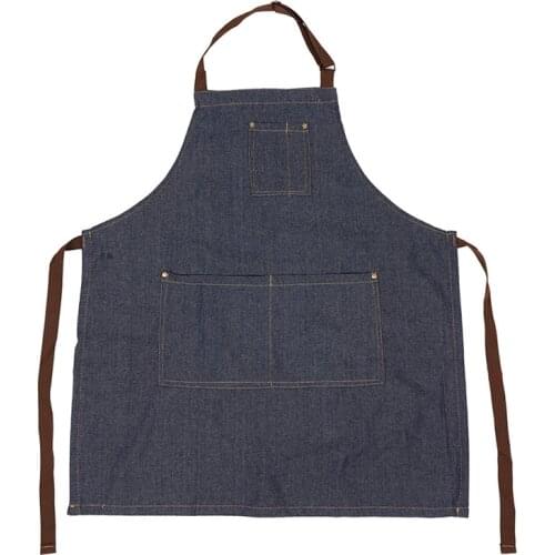 Hot kitchen Denim work Apron unisex for cooking apron for Woman man Cowboy Antifouling Chef Cooking pinafore Delantal Tablier