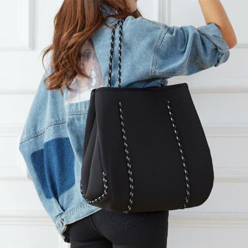 Neoprene Beach Bags New Summer Casual Handbag Large Capacity Leisure Shoulder Bag Lady Fashion Totes