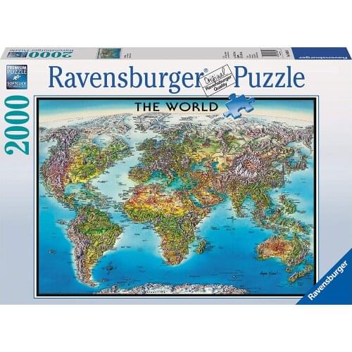 RAVENSBURGER 16683 PUZZLE 2000 PCs. World map