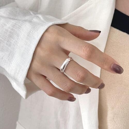 Real. Authentic 925 Sterling silver Irregular Texture Ring C-J1667