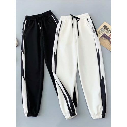 Sweatpants for Women 2021 Spring New Baggy Fashion Oversize Sports Pants Balck Trousers Female Joggers Streetwear