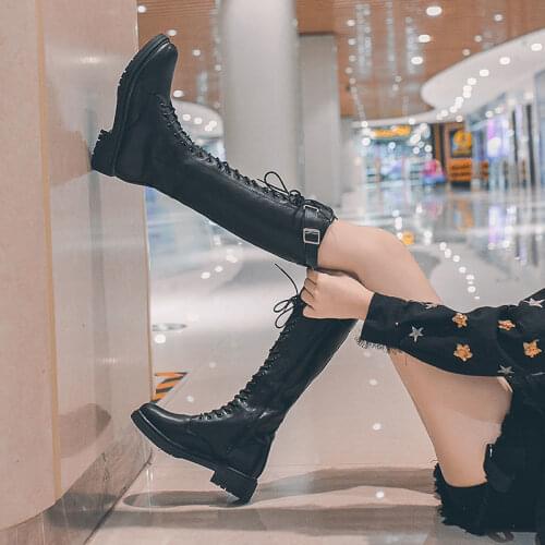 2021 Artificial Leathe RLong Boots Women Autumn Winter New Long Boots Women Over The Knee High Heels Thin Pointed Shoes Zip