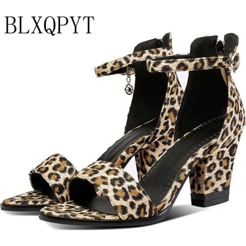 BLXQPYT Mujer SUPER Big Size 28-52 Shoes Women Sandals High Heels 8CM Sapato Feminino Summer Style Chaussure SANDALS 19-A