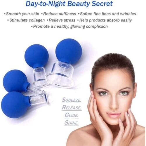 1 Pcs Chinese Therapy Vacuum Cupping Cup Set Glass Rubber Head Cellulite Massage Facial Cupping Relaxing Massage Tool