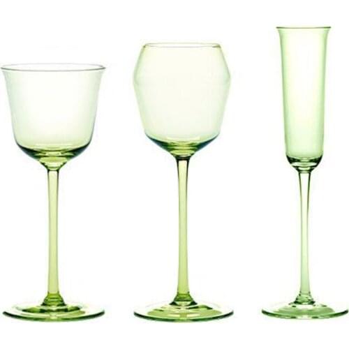 100-280ml Emerald Green Goblet Exquisite Brandy Whiskey Red Wine Dessert Wine Cup Family Holiday Gift 2pcs Drinkware