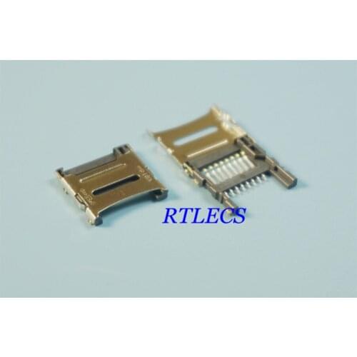 100pcs 8 Position Micro SD Card Connector PCB Surface Mount SMT Metal Shield Female Hinge Type