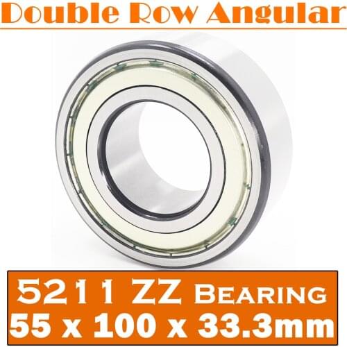 5211 ZZ Bearing 55 x 100 x 33.3 mm ( 1 PC ) Axial Double Row Angular Contact 5211ZZ 3211 ZZ 3056211 Ball Bearings