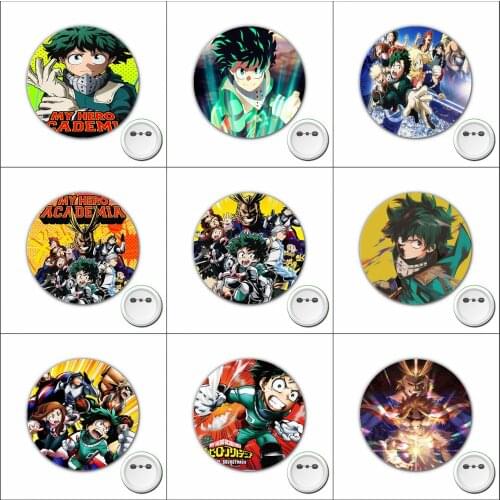 Anime My Hero Academia Badge Midoriya Izuku Cosplay Pins Brooch for Clothes Accessories Backpacks bags Button Badges 1pcs