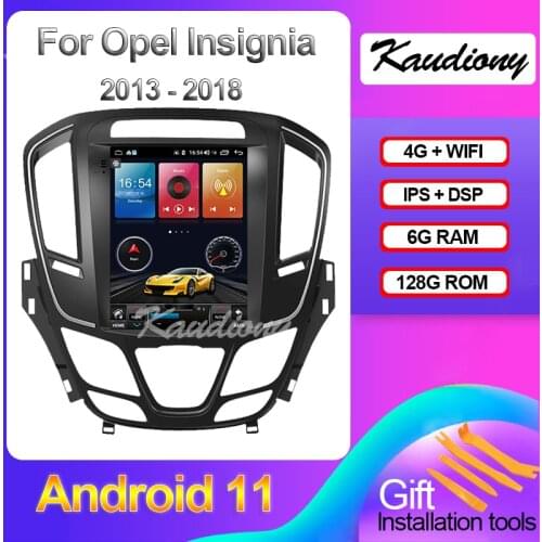 Kaudiony 10.4" Android 10.0 6+128GB For Opel Insignia Car Radio Automotivo Dvd Multimedia Player Auto GPS Navigation 2013 - 2018
