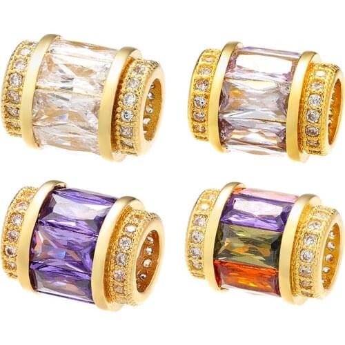 ZHUKOU 9.5x12mm crystal transparent spacer beads for women necklace bracelet jewelry accessories making findings model: VZ239