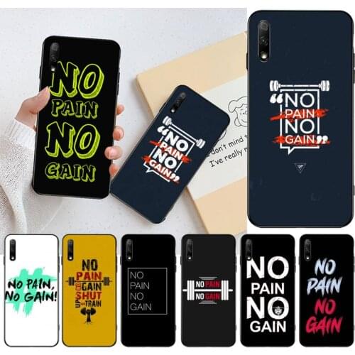 No Pain No Gain Gym Fitness Phone Case For Huawei Nova 6se 7 7pro 7se honor 7A 8A 7C Prime2019