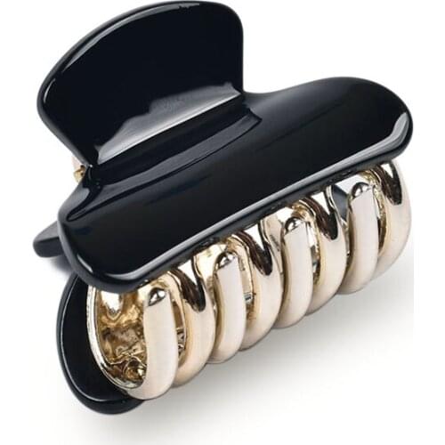 Black Hairclaw High Quality Thicken Acrylic Plastic Girls Hair Claw Clip Small Clear Hair Accessories For Women Hair Plate 12003