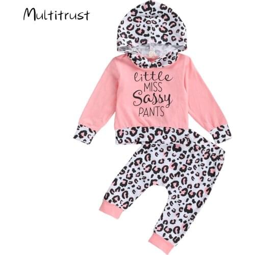 1-5Y Children Clothing Sets For Boy Girls Letter Leopard stitching Sports Suits Spring Autumn Kids Tracksuits Sportswear