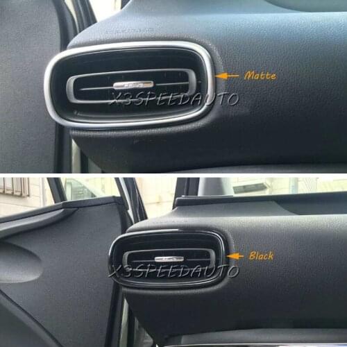 For Toyota Prius XW50 2016 Interior Air-Condition AC Vent Cover Trim 2PCS ABS Chromed Matte/Black