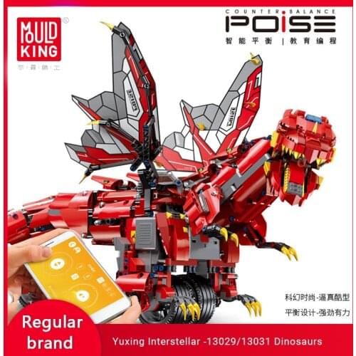 MOULD KING MOC 13029/13031MOC Dinosaur Building Blocks, Sports Cars, Remote Control Robots, Childrens Diy Toys, Birthday Gifts