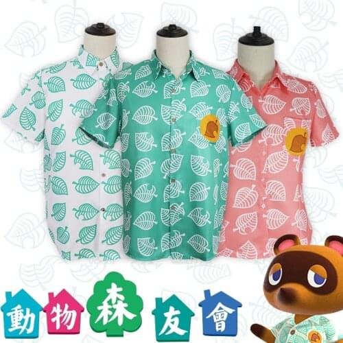 Tom Nook Cosplay Animal Crossing Cosplay Halloween Costumes for Adults and Kids Short Sleeves Shirt