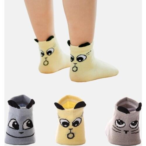 Hot Sale Cartoon Cute Animal Kids Clothing Accessories Baby Socks Cotton Anti Slip Toddler Socks For Boy Girl 0-4 Years