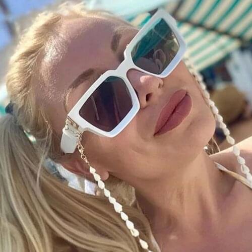 HKNA 2021 Luxury Vintage Sunglasses Women Square Brand Designer Women Sunglasses High Quality Retro Mirror Oculos De Sol Mujer