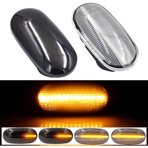 Flowing Water Blinker Indicator Dynamic LED Turn Signal Side Marker Light For Mitsubishi Pajero Mirage Legnum Galant 1998-2005