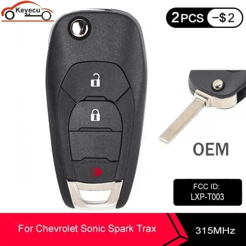 KEYECU OEM Board for Chevrolet Sonic 2019 Spark Trax 2020 2021 Remote Key Fob LXP-T003 315MHz 13522783 13529062