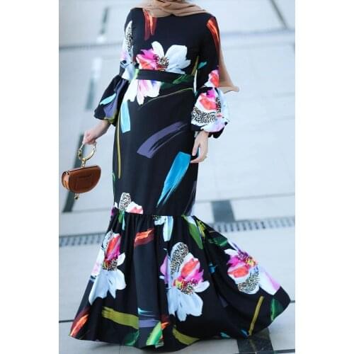 African Dresses For Women Dashiki Long Maxi Dress 2020 Mesh Long Sleeve Peplum Ruffles Africa Maxi Dress Africa Clothing