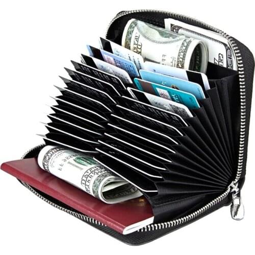 RFID Credit Card Holder Wallet Women Men Business ID Card Passport Holder Case For Passport Cover Cardholder Wallet Men Card Bag