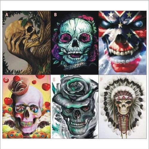 3D DIY Diamond Painting Cross Stitch Kit Skull Picture Rhinestone Embroidery Mosaic Crafts Mural Home Decoration LY03