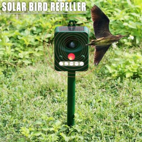 Outdoor Garden Solar Bird Repeller Infrared Frequency Cat Dog Pest Repeller Control Garden YardSensor Animal Driver With Battery
